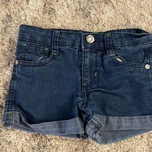 Blue Cotton Jean Cuffed Shorts sz 5